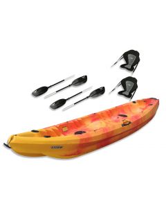 Nereus Double Fishing Kayak-Red-Yellow